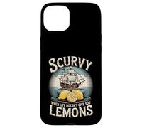 Custodia per iPhone 15 Plus Citazione divertente Scurvy When Life Doesnt Give You Lemons