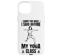 Custodia per iPhone 15 Plus Citazione divertente Yoga Ayurveda