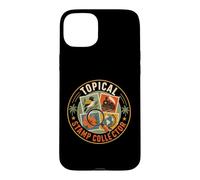 Custodia per iPhone 15 Plus Collezione di francobolli topici vintage filatelia