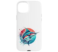 Custodia per iPhone 15 Plus Color Splash Marlin, Pesca in mare profondo oceano per i pescatori