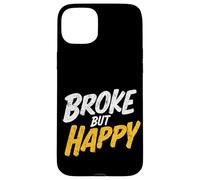 Custodia per iPhone 15 Plus Colorato Broke but Happy Stamp Costume