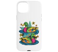 Custodia per iPhone 15 Plus Colorful Preppy Duck Lake Aesthetic Design