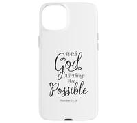 Custodia per iPhone 15 Plus Con Dio tutte le cose sono possibili Matteo Bibbia Versetto Gesù