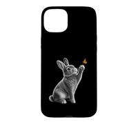 Custodia per iPhone 15 Plus Coniglio Farfalla Natura Lover Bunny