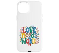 Custodia per iPhone 15 Plus Consapevolezza dell'autismo L'amore non ha bisogno di parole Puzzle