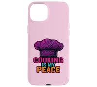 Custodia per iPhone 15 Plus Cooking Is My Peace Chef Amante del cibo Cucina Zen