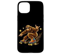 Custodia per iPhone 15 Plus Cool Bigfoot Pattinaggio a rotelle anni '80 Retro Forest Sasquatch