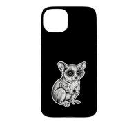 Custodia per iPhone 15 Plus Cool Galago Occhiali Disegno Bush Baby