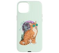 Custodia per iPhone 15 Plus Cool Space Tiger Sunglasses Galaxy Lightning Tiger