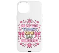 Custodia per iPhone 15 Plus Coquette Bows Divertenti E Cattive Decisioni Viaggio Per Ragazze Vacanze Al Mare