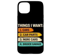Custodia per iPhone 15 Plus Cose che voglio Auto Ricambi Auto Garage Più Grande Divertente Amante Dell'automobile