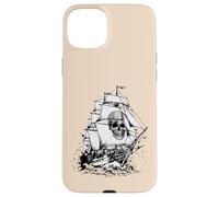 Custodia per iPhone 15 Plus Costume da pirata fantasma con teschio vintage per uomini, donne, ragazzi e bambini