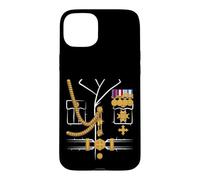 Custodia per iPhone 15 Plus Costume da ufficiale generale del dittatore militare per Halloween