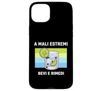 Custodia per iPhone 15 Plus Cover Gin Tonic Divertente - A mali estremi bevi e rimedi