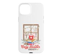 Custodia per iPhone 15 Plus Cozy Reader Society Christmas Book Lover Winter Reading