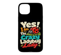 Custodia per iPhone 15 Plus Crazy Ladybug Lady Gardener Insetto Umorismo