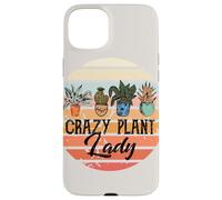 Custodia per iPhone 15 Plus Crazy Plant Lady Retro Tramonto Pianta D'appartamento Giardiniere Boho