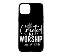 Custodia per iPhone 15 Plus Creato per ADORARE Isaia 43:21 Messaggio Spirituale