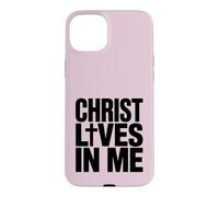 Custodia per iPhone 15 Plus Cristo vive in me cristiano