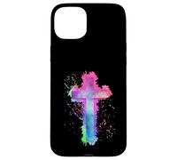 Custodia per iPhone 15 Plus Cross Christian Religious Believe Blessed Faith Graphic