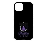 Custodia per iPhone 15 Plus Crystal Moon Sacerdotessa Mistica Fase Lunare Strega Estetica