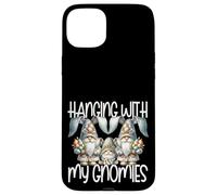 Custodia per iPhone 15 Plus Cute Bunny Gnome Easter Fun Graphic Hanging With My Gnomies