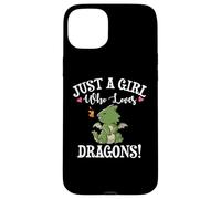 Custodia per iPhone 15 Plus Cute Cartoon Womens Just A Girl Who Loves Kawaii Dragon