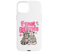 Custodia per iPhone 15 Plus Cute Feral Besties Raccoon Opossum Art