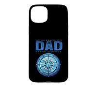 Custodia per iPhone 15 Plus Dad The Man Myth Legend Cool Nautical Compass Festa del papà