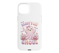 Custodia per iPhone 15 Plus Daddy's Lil' Ghoul Funny Pastel Pink Ghost Halloween Graphic