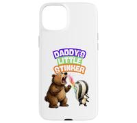 Custodia per iPhone 15 Plus Daddys Little Stinker Bear Skunk Puzza campeggio nei boschi