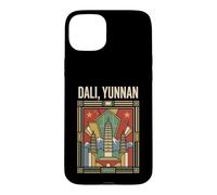 Custodia per iPhone 15 Plus Dali Yunnan, bandiera cinese, tre, pagode, viaggio, grafico