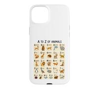 Custodia per iPhone 15 Plus Dalla A alla Z per imparare l'alfabeto degli animali per bambini e amanti degli animali