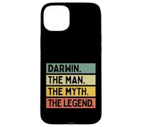Custodia per iPhone 15 Plus Darwin The Man The Myth The Legend Citazione personalizzata divertente