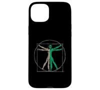Custodia per iPhone 15 Plus DaVinci Vitruvian Uomo con UFO UAP Alien Science Design