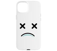 Custodia per iPhone 15 Plus Dead Tired Face - Funny Cartoon White/Blue