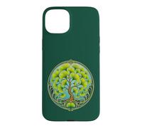 Custodia per iPhone 15 Plus Design botanico con albero di ginkgo biloba in stile Liberty