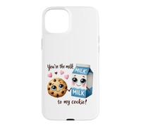 Custodia per iPhone 15 Plus Design con scritta "You're the Milk to My Cookie"