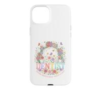 Custodia per iPhone 15 Plus Design floreale per la salute orale del dentista sorridente