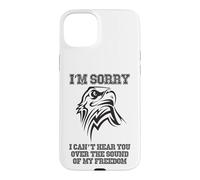 Custodia per iPhone 15 Plus Design patriottico con scritta "I'm Sorry I Can't Hear You Over My Freedom"