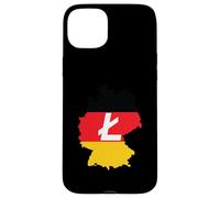 Custodia per iPhone 15 Plus Deutschland Litecoin German Flag Cryptocurrency Litecoin LTC