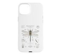 Custodia per iPhone 15 Plus Diagramma di guida vintage del campo dell'anatomia della libellula Arte
