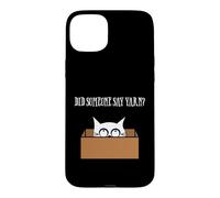 Custodia per iPhone 15 Plus Did Someone Say Yarn Funny Cat Lover Knitting Crochet Hobby