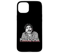 Custodia per iPhone 15 Plus Diego Maradona Vintage Sigaro Retro Calcio Icona