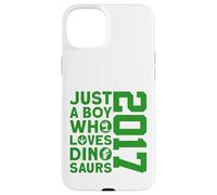 Custodia per iPhone 15 Plus DINO 2017 JUST A BOY WHO LOVES DINOSAURIER 9 Compleanno