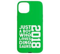 Custodia per iPhone 15 Plus DINO 2018 JUST A BOY WHO LOVES DINOSAURIER 8° Compleanno