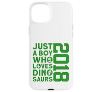 Custodia per iPhone 15 Plus DINO 2018 JUST A BOY WHO LOVES DINOSAURIER 8° Compleanno