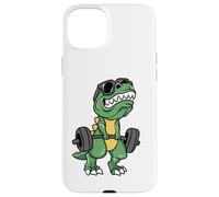 Custodia per iPhone 15 Plus Dinosauro T-Rex Short Arms Funny Weightlifting Dino T Rex