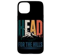 Custodia per iPhone 15 Plus Dirigetevi Verso Le Colline Retro Forest Hikers Mountains