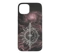 Custodia per iPhone 15 Plus Disegno cosmico spirituale dell'equilibrio del sole celeste